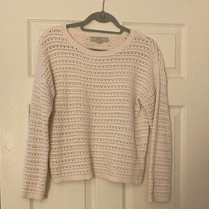 LOFT Women's Cream Knit Sweater